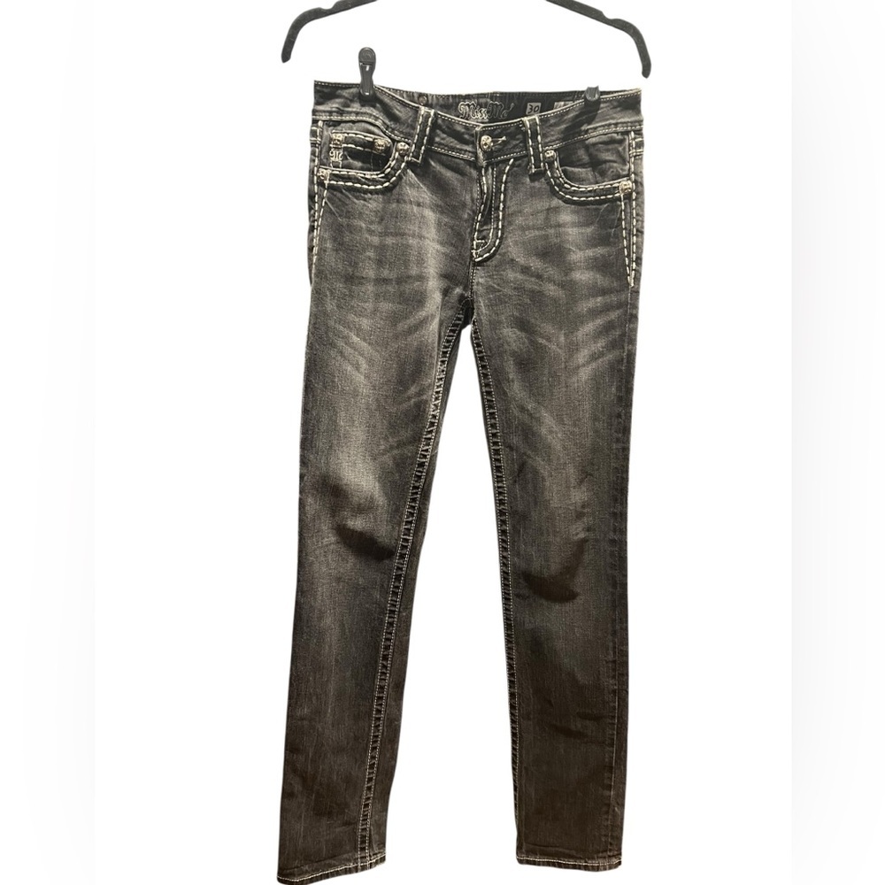 Miss Me Black Washed Skinny Jeans
